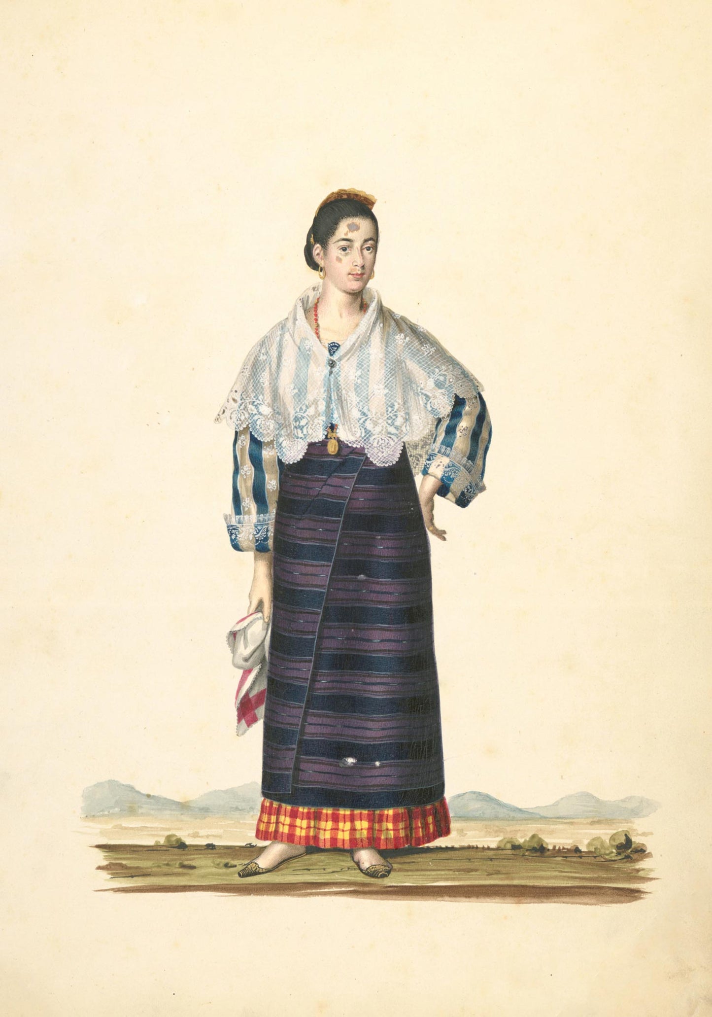 Mestiza (1841) - Philippines vintage illustration