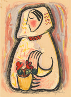 Girl with a basket of flowers, 1937 by Mikuláš Galanda