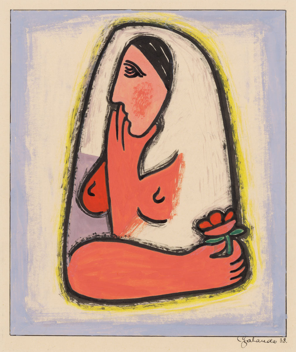 Woman with flower, 1938 by Mikuláš Galanda