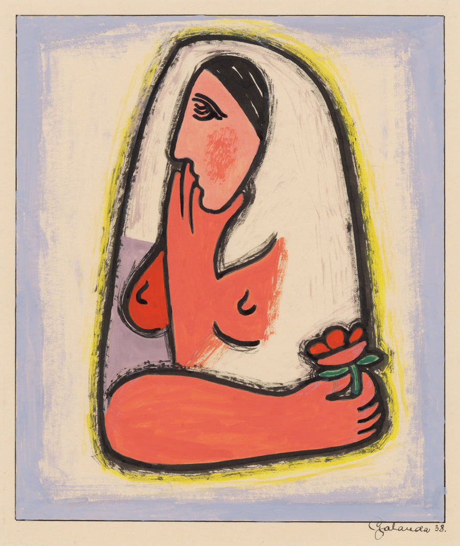 Woman with flower, 1938 by Mikuláš Galanda