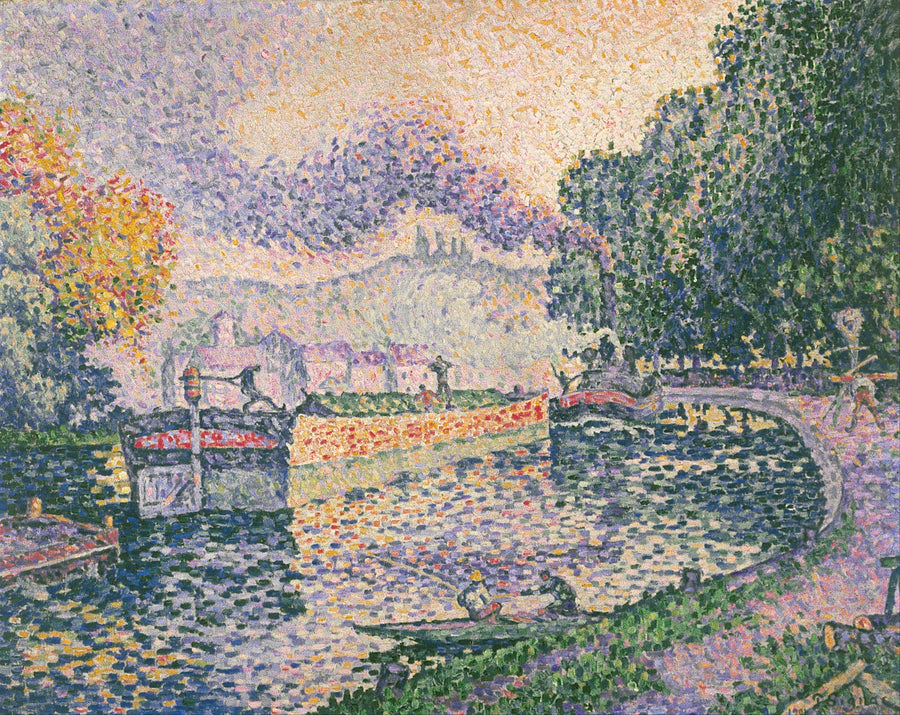 The Tugboat, Canal in Samois, 1901 by Paul Signac