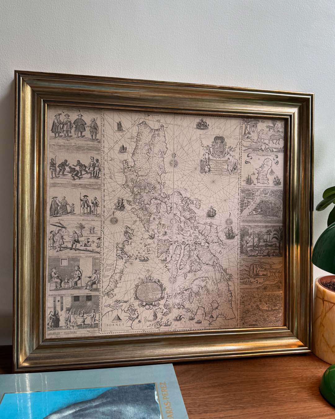 Vintage Map of The Philippines Island, c. 1734 by Pedro Murillo Velarde