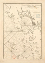 Plan de la baye et ville de Manille, capitale des isles Philippines, située en l'isle de Luçon