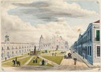 Plaza Mayor de Manila (1847) - Philippines vintage illustration