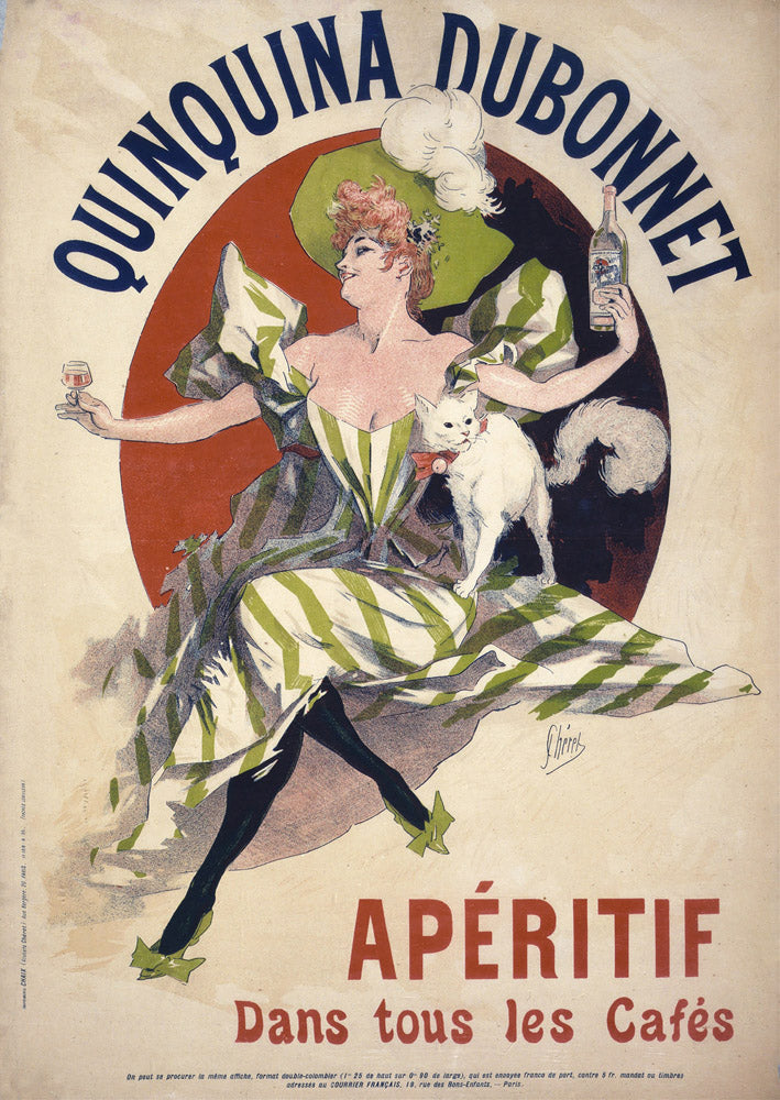 Quinquina Dubonnet, Apéritif, Dans tous les Cafés by Jules Chéret