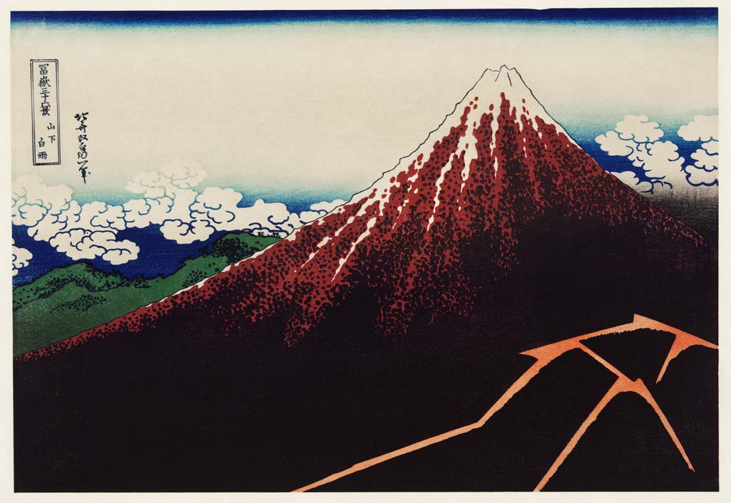 Sanka Hakuu, c. 1831 by Katsushika Hokusai