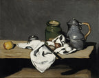 Still life with kettle, 1867 by Paul Cézanne