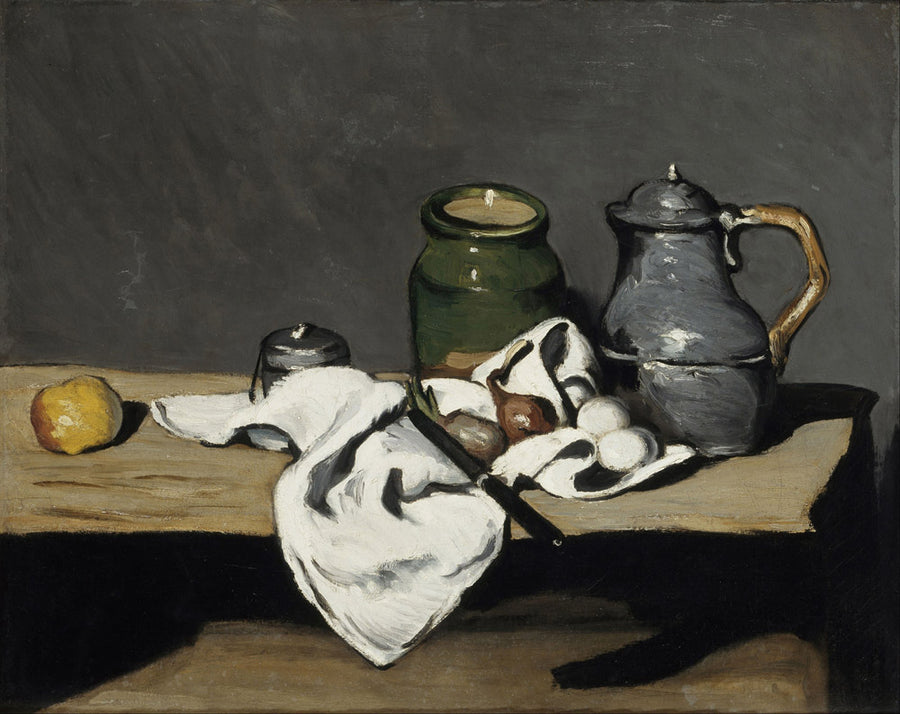 Still life with kettle, 1867 by Paul Cézanne