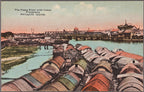The Pasig River with casco freighters, c. 1910 by Denniston's, Manila, P.I.