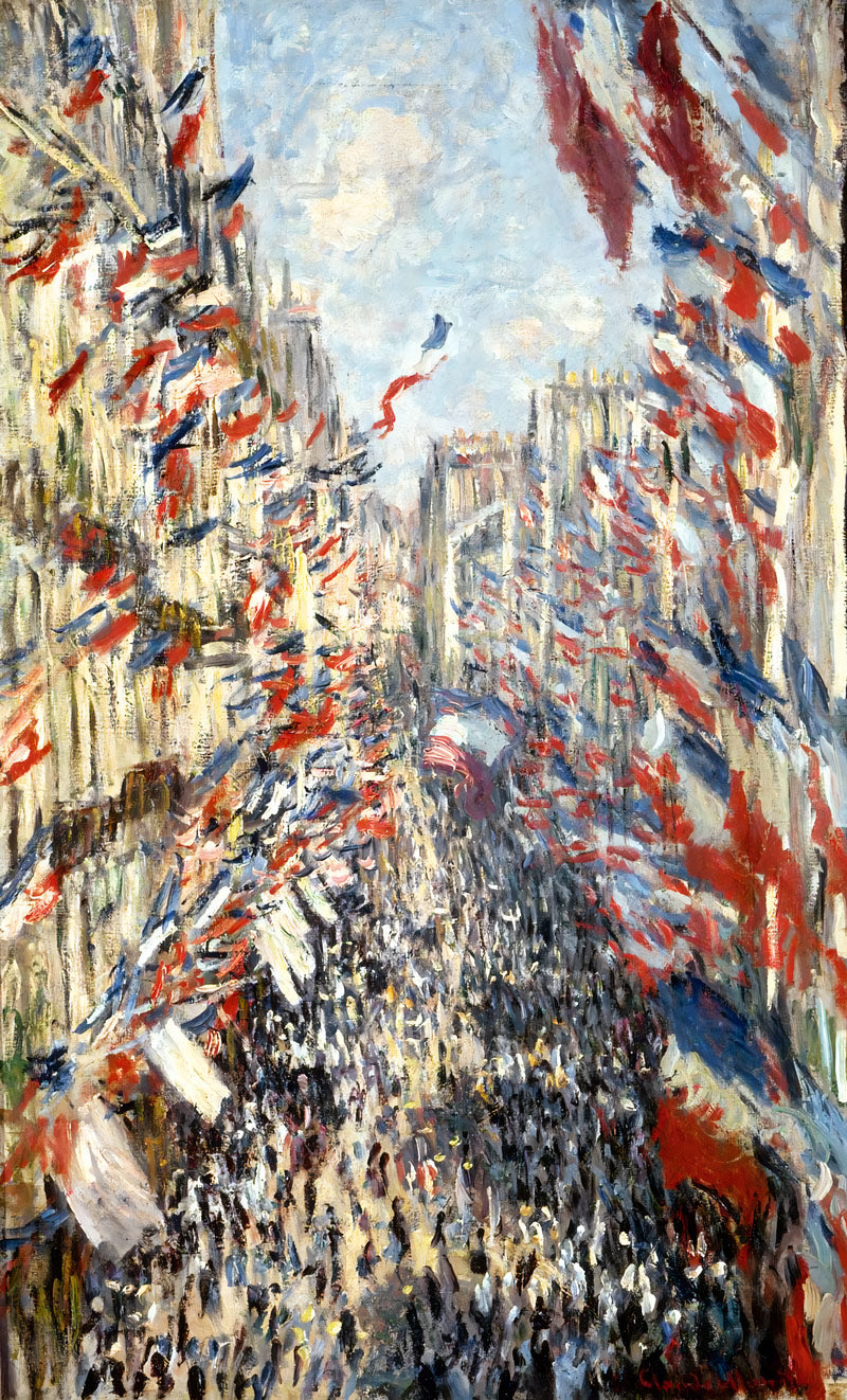 The Rue Montorgueil in Paris. Celebration of June 30, 1878 - Claude Monet