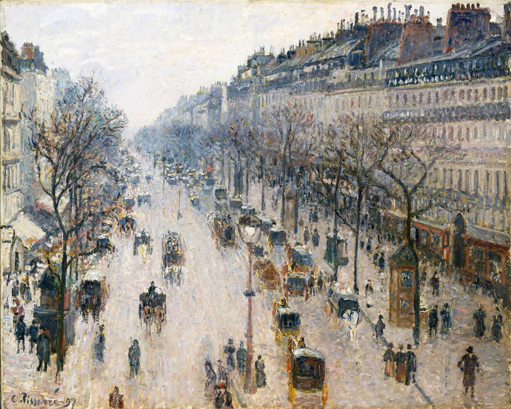 The Boulevard Montmartre on a Winter Morning, 1897 by Camille Pissarro