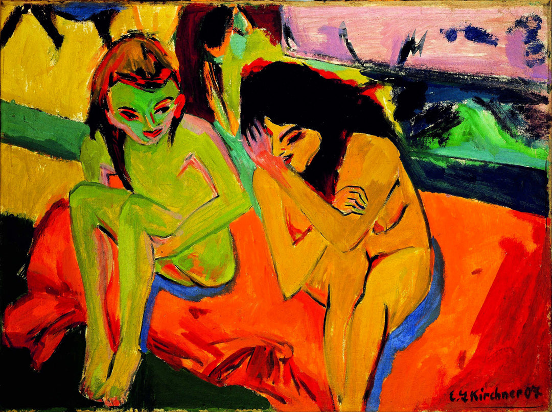 Two Girls, 1910 by Ernst Ludwig Kirchner