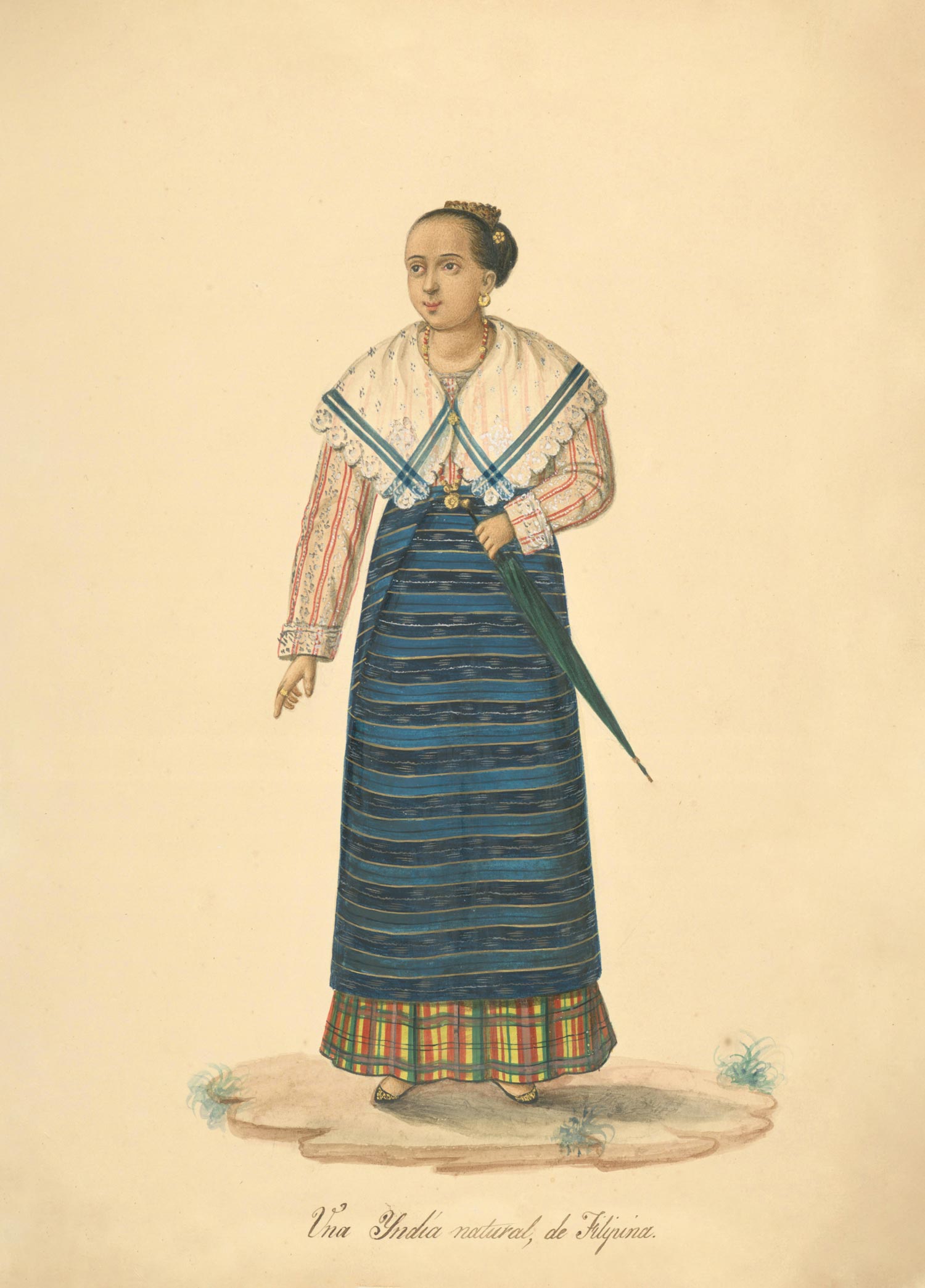 Una india natural de Filipina, c. 1841 by Justiniano Asunción