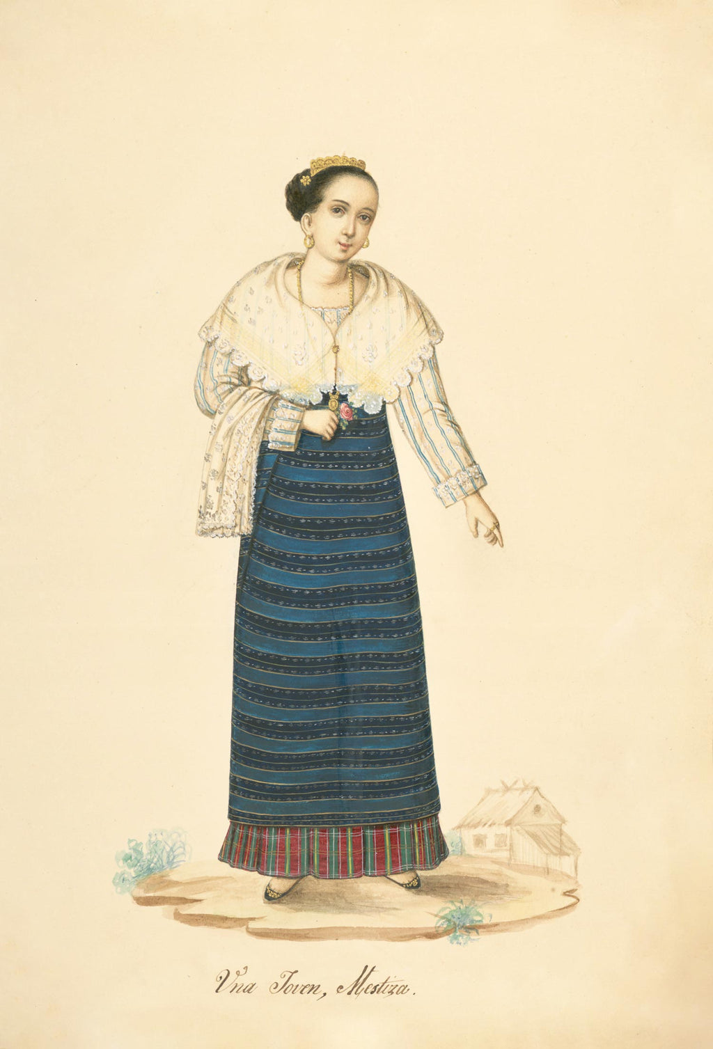 Una joven mestiza, c. 1841 by Justiniano Asunción