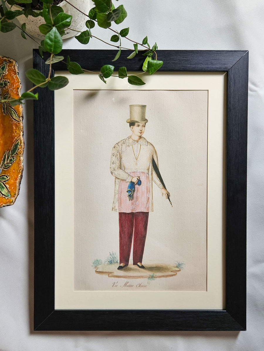 A Mestizo Chino (1841) - Philippines vintage illustration