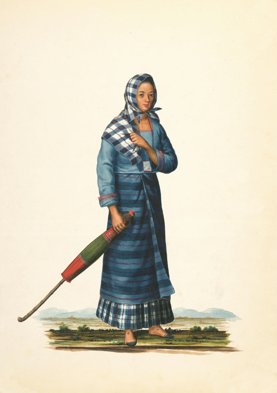 A country girl (1841) - Philippines vintage illustration